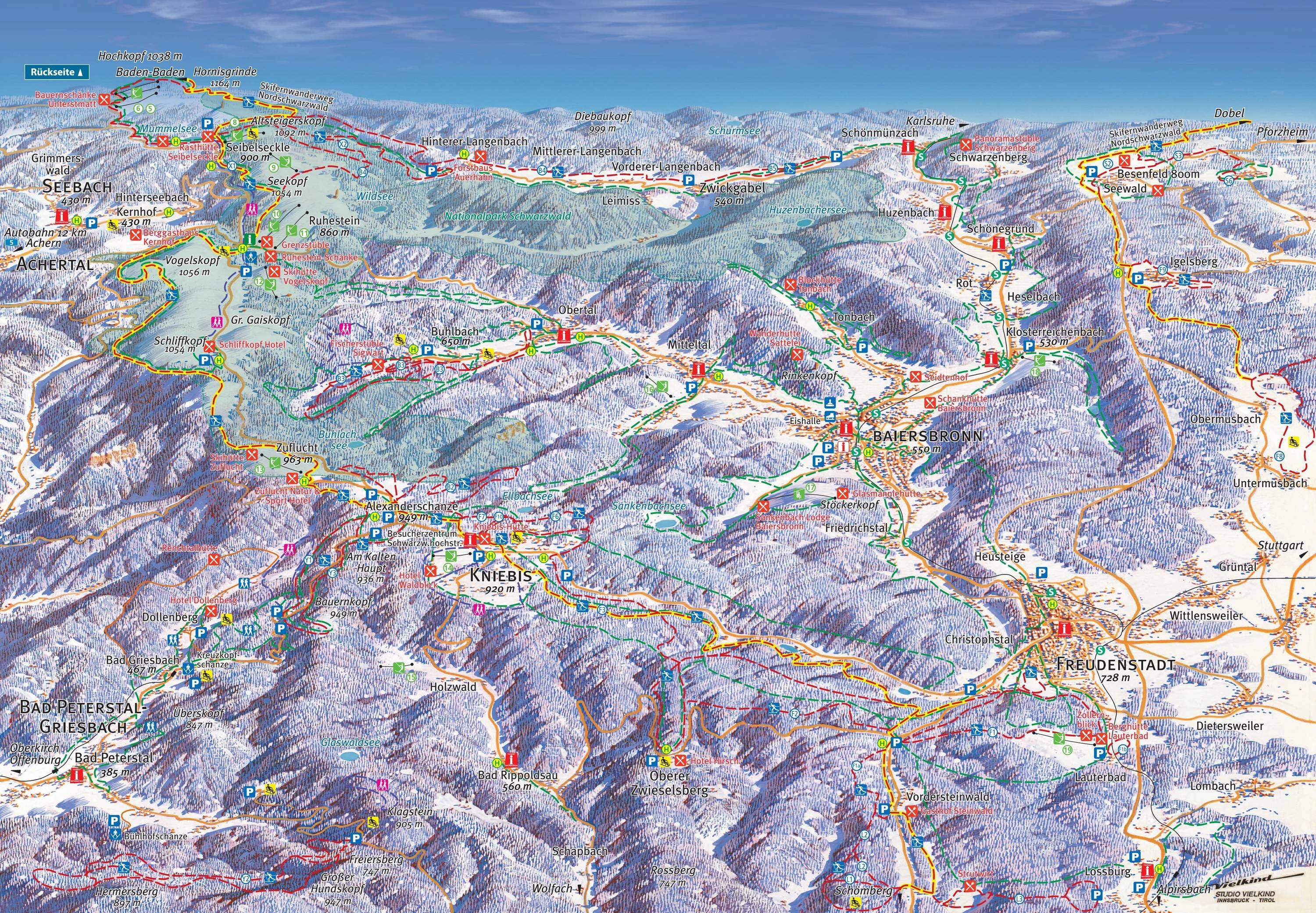Zuflucht (Baiersbronn) trail map