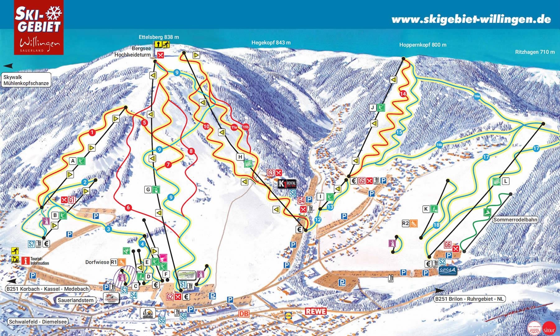 Willingen – Ettelsberg trail map