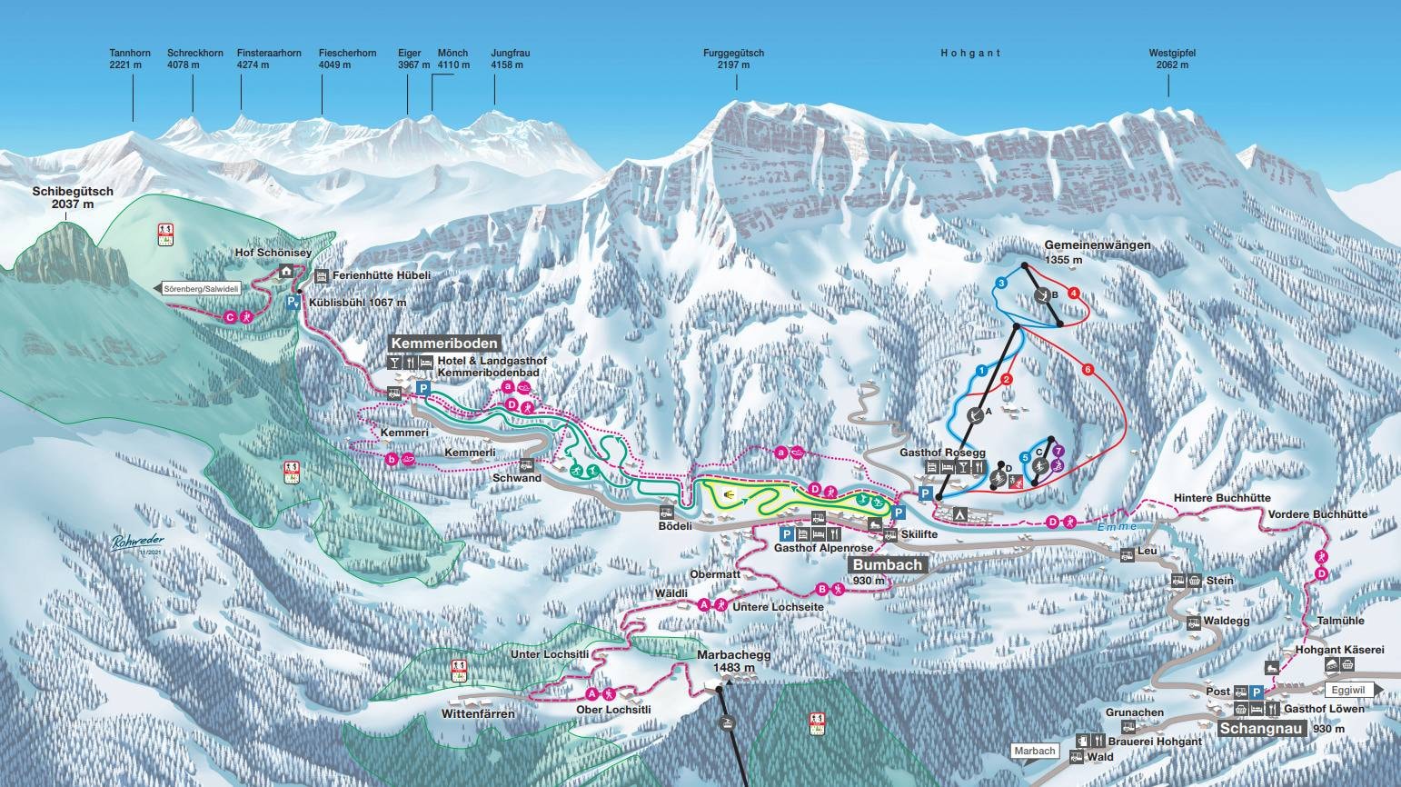 Bumbach (Schangnau) trail map