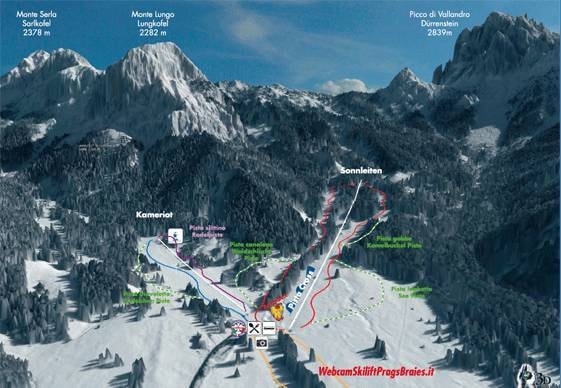 Prags (Braies) trail map