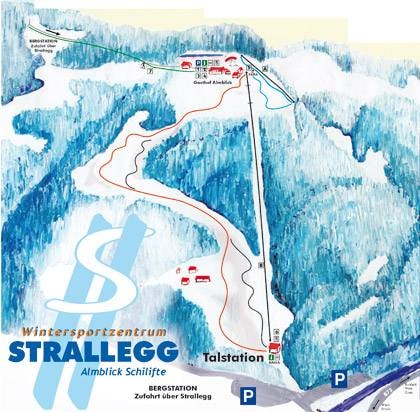 Almblicklifts – Strallegg trail map