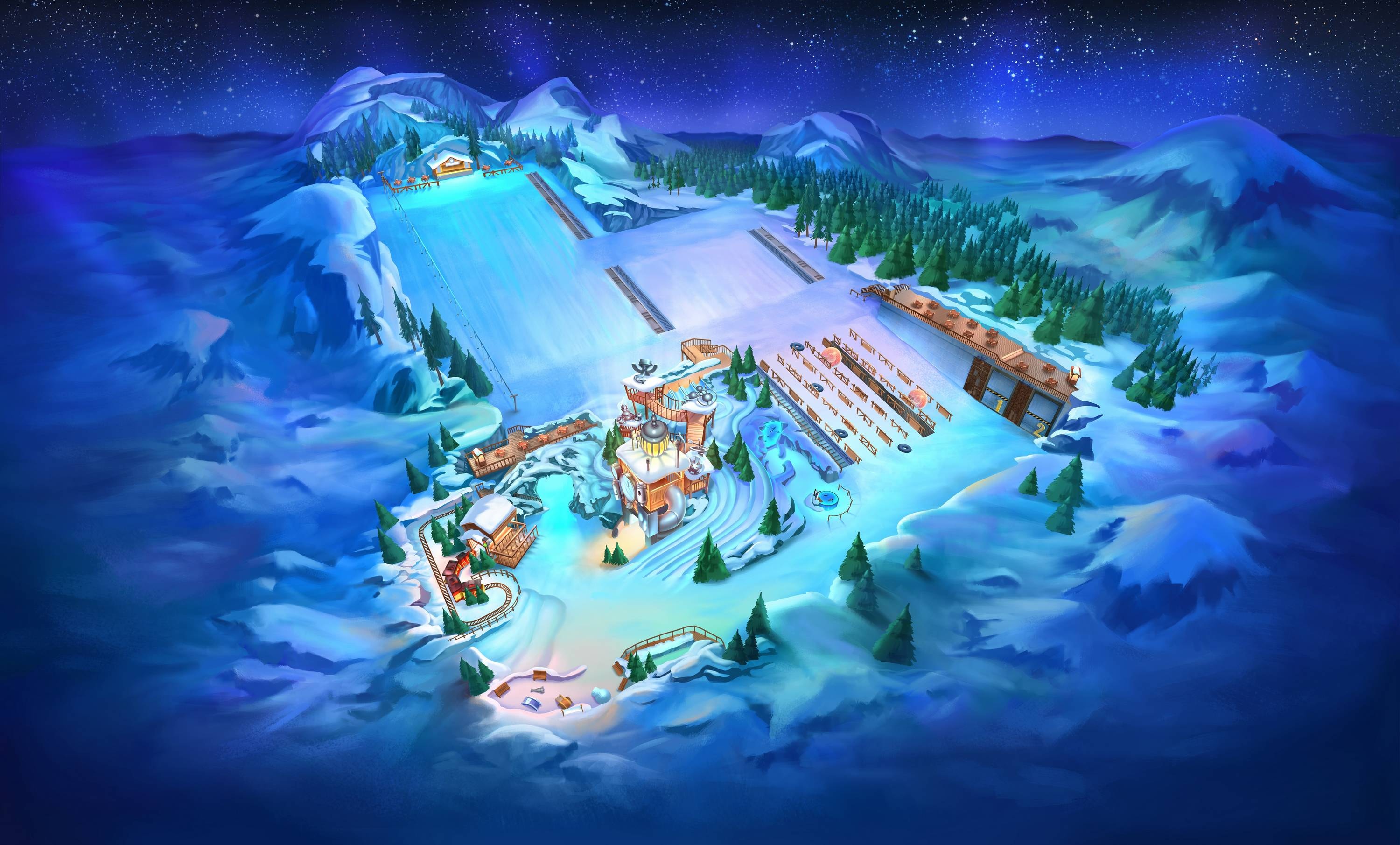 Indoor ski area Ski Egypt trail map