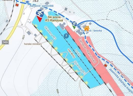 Skiaréna R3 – Ramzová trail map