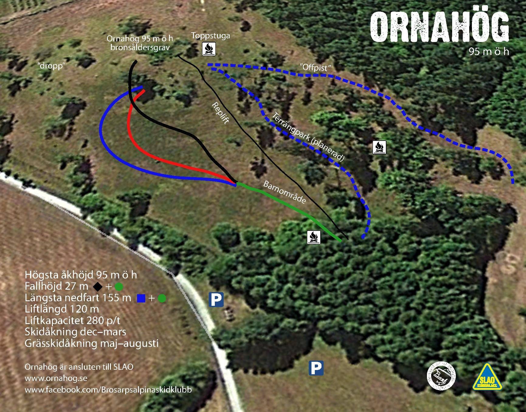 Ornahög trail map