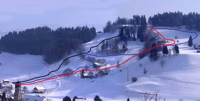 Hochwacht – Mosnang trail map