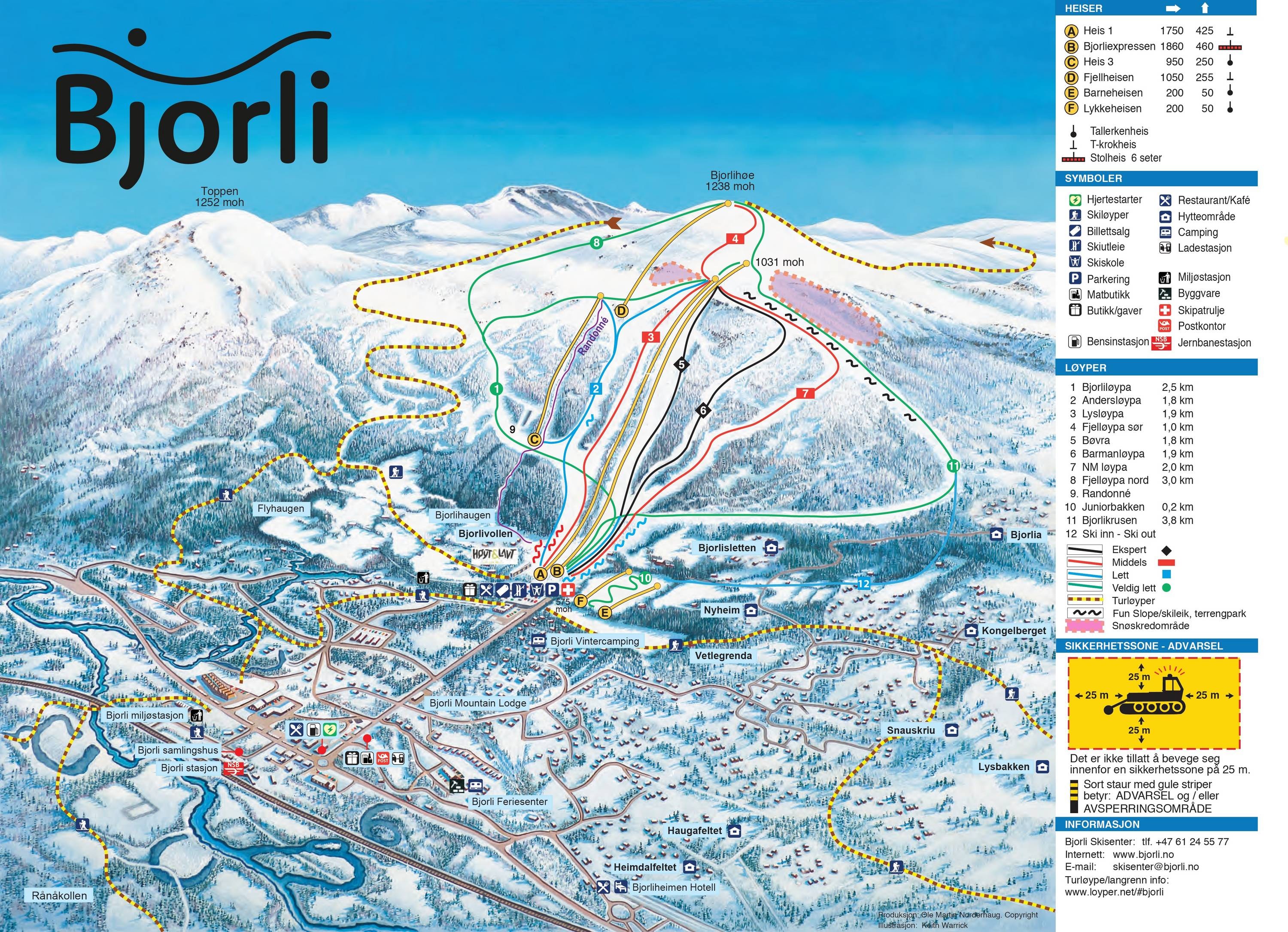 Bjorli trail map