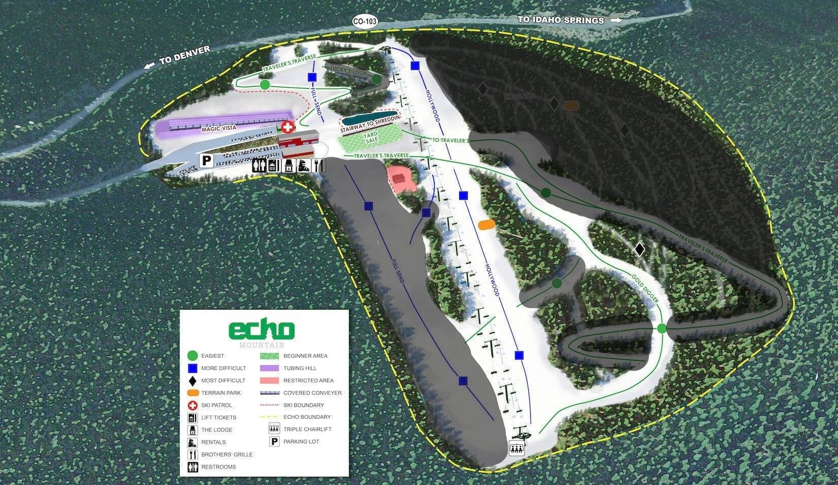 Echo Mountain – Idaho Springs trail map