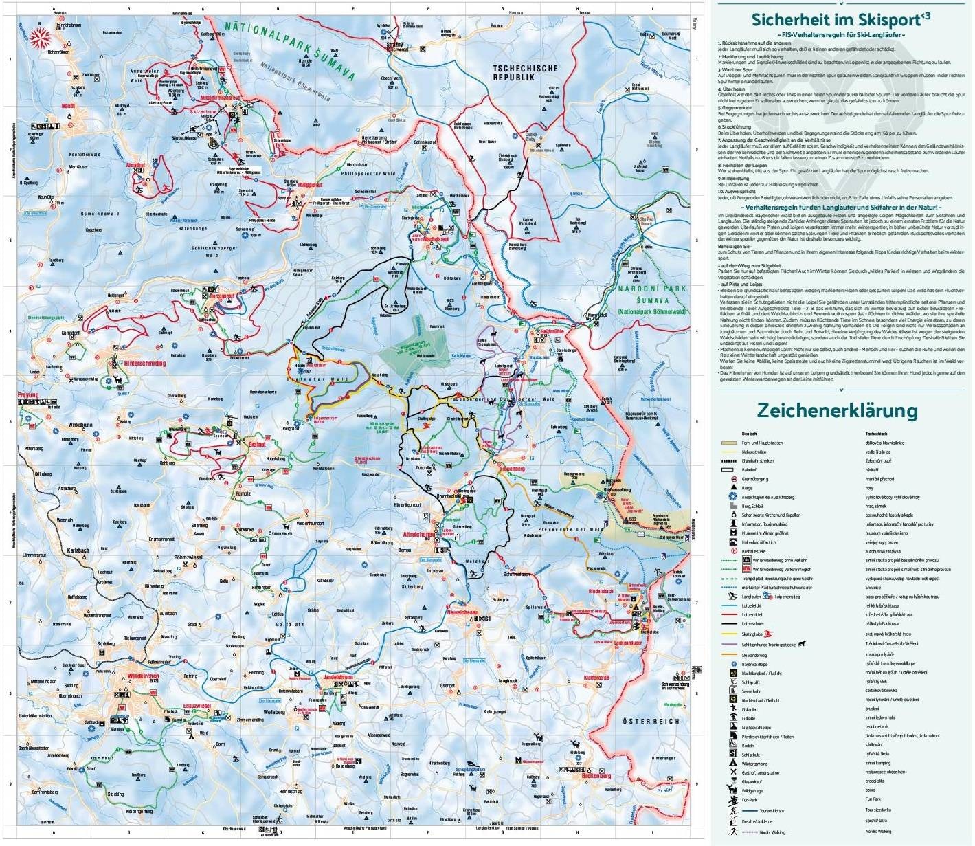 Bischofsreut trail map