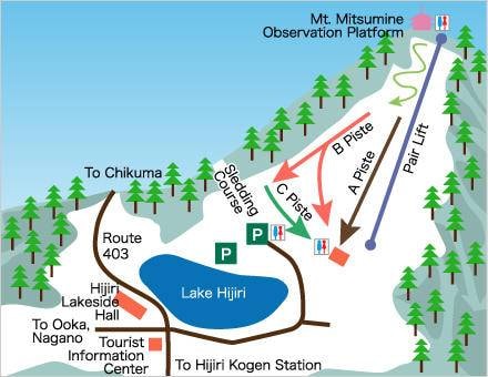 Hijiri Kogen trail map