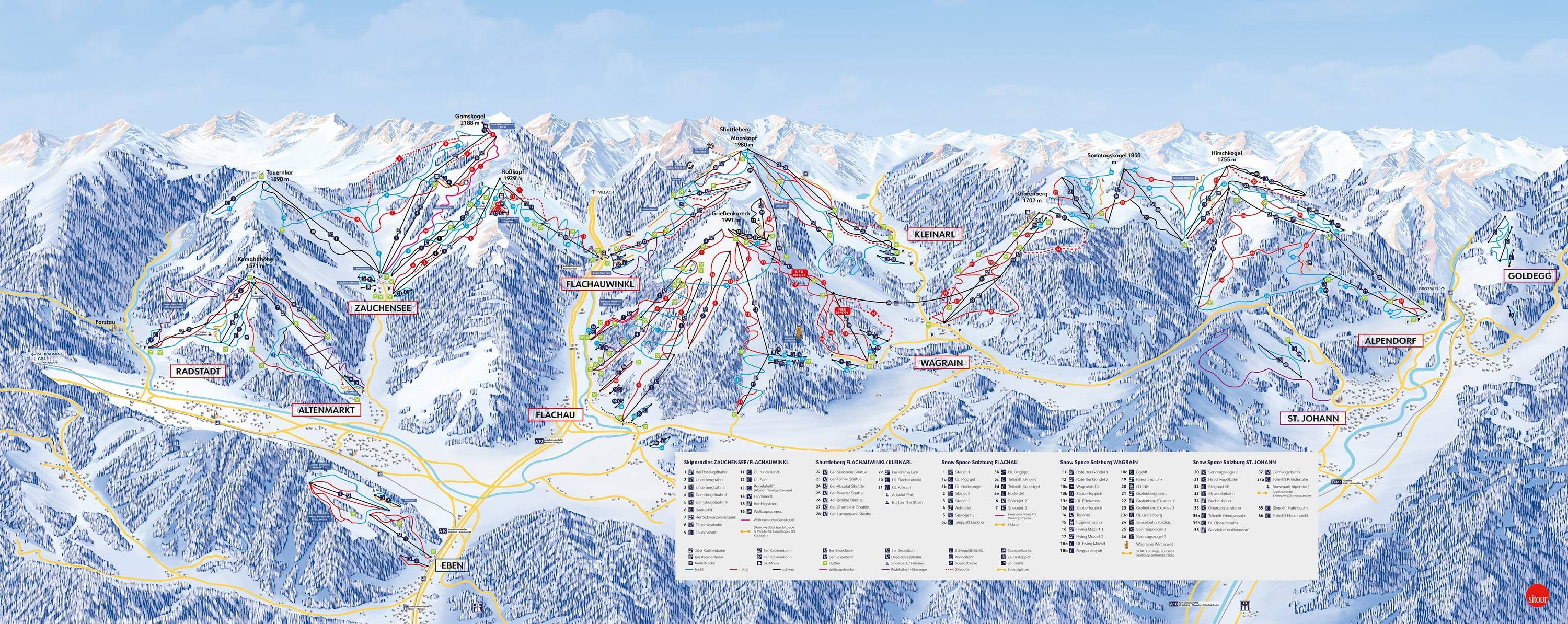 Rodel Jet – Flachau trail map