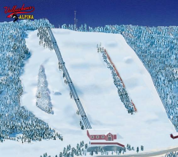 Valbacken – Ingatorp trail map