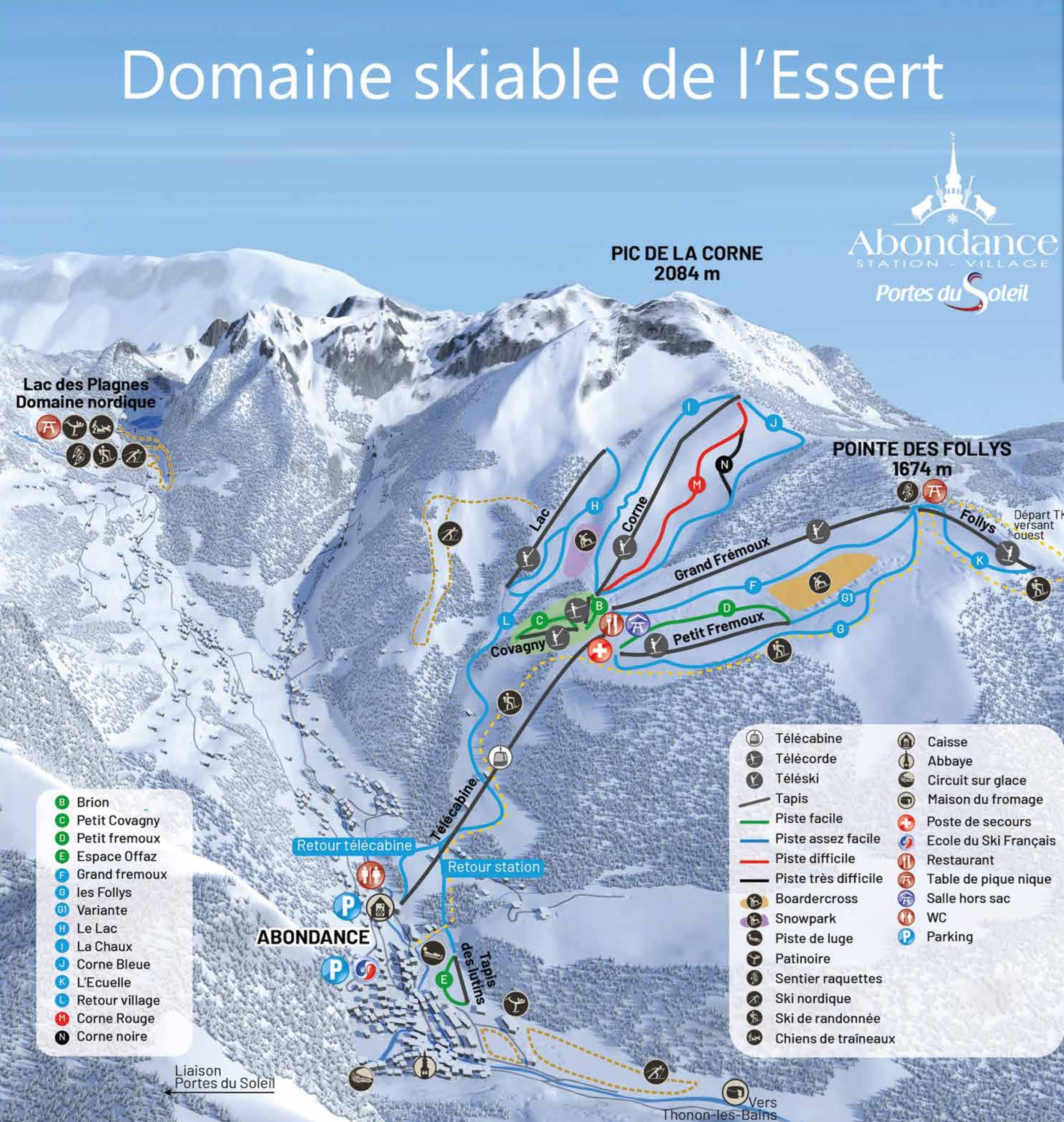L'Essert – Abondance trail map