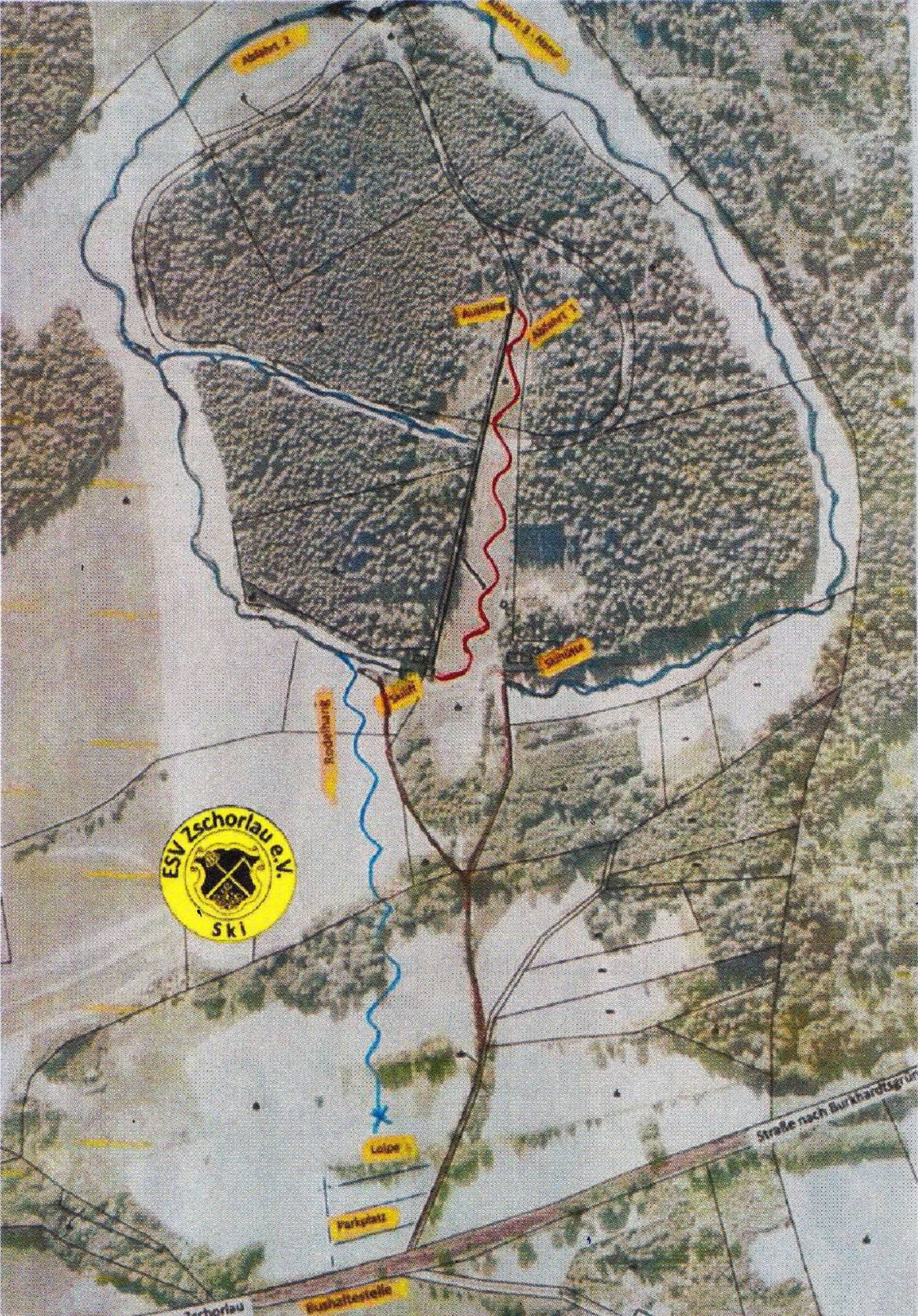 Zschorlau trail map