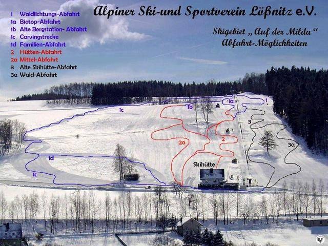 Milda – Lößnitz trail map