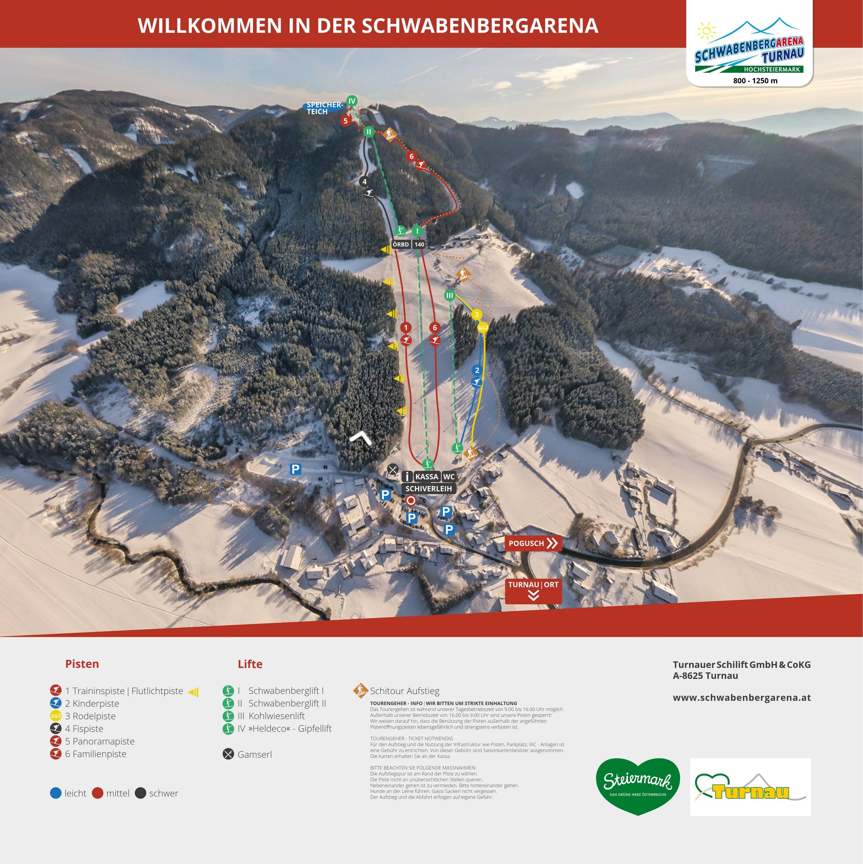 Schwabenbergarena – Turnau trail map