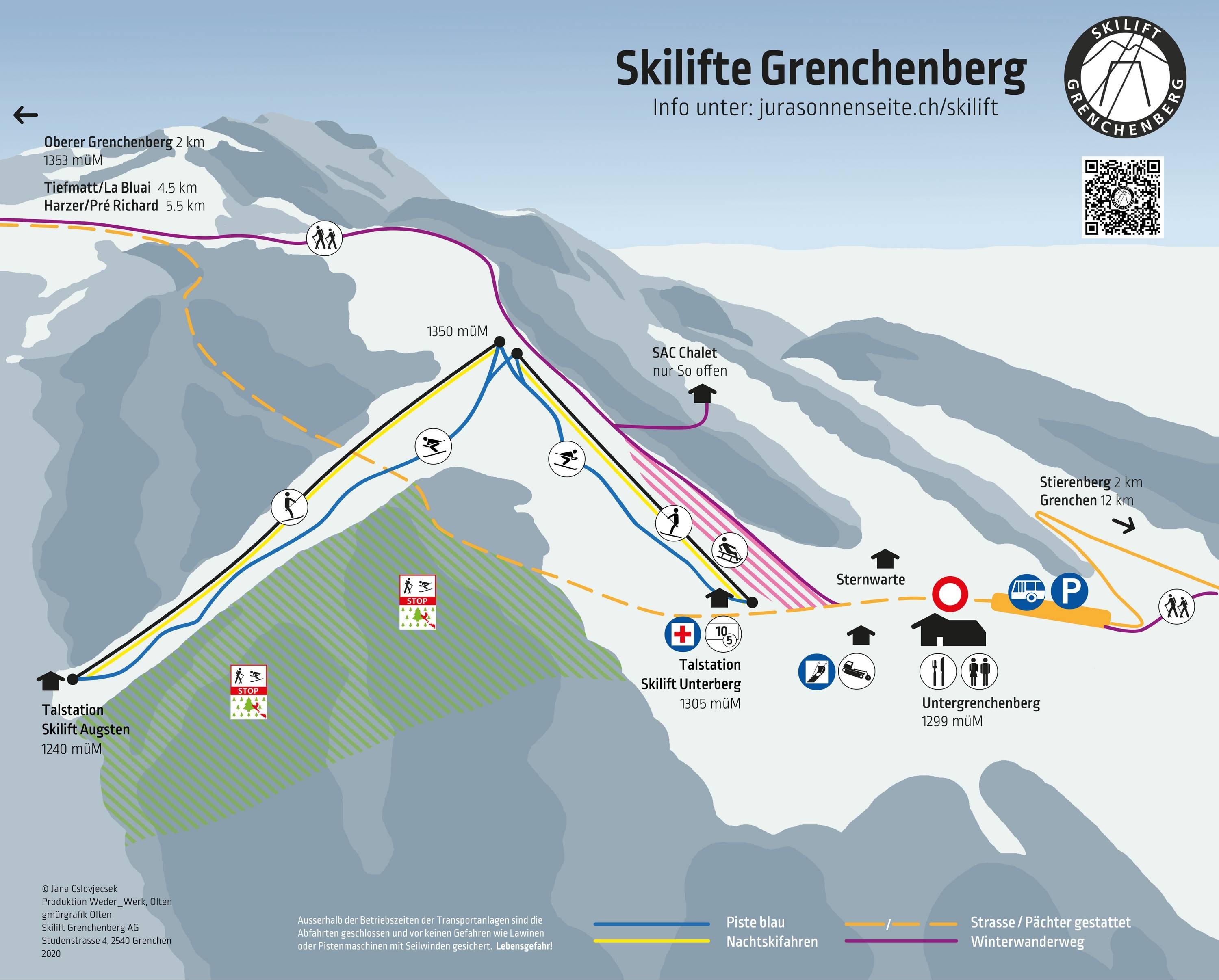Grenchenberg – Grenchen trail map