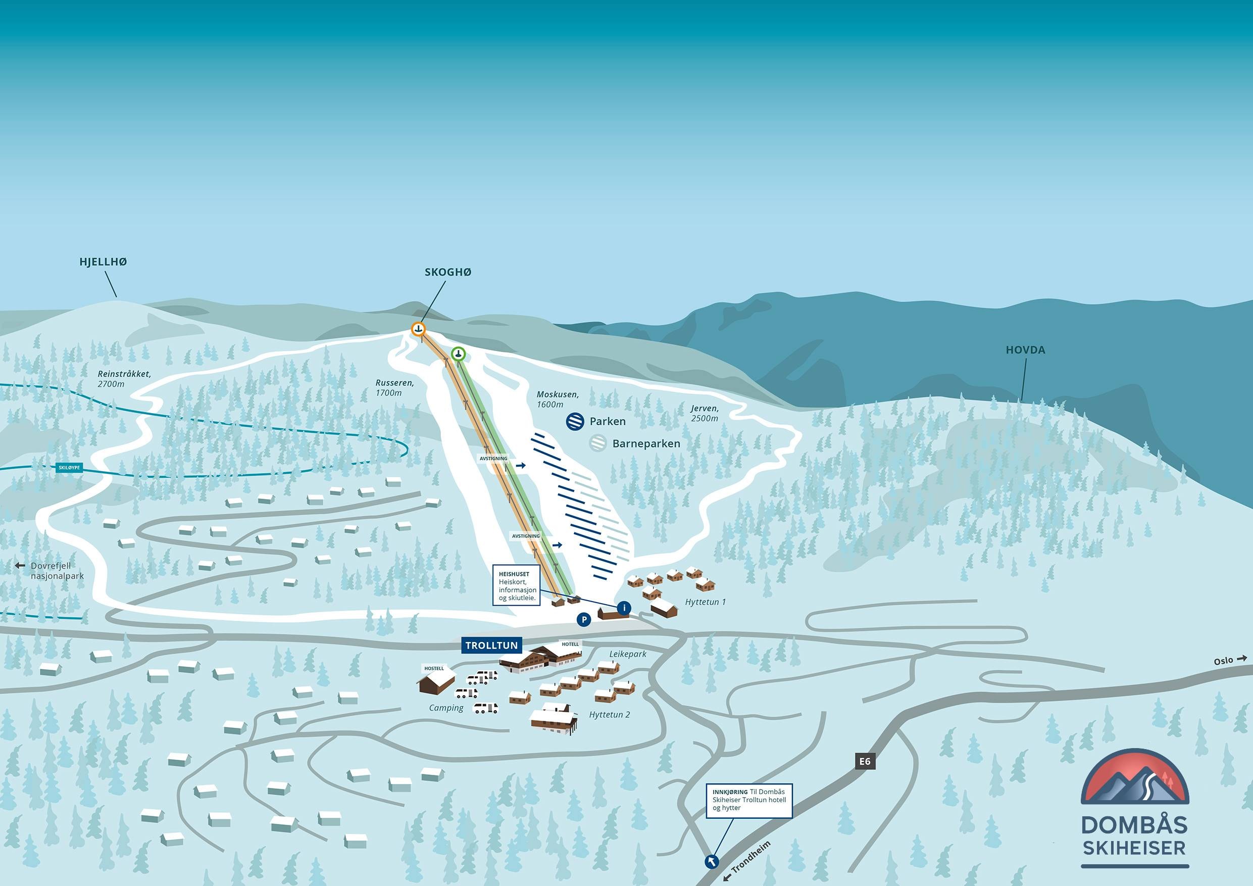 Dombås trail map