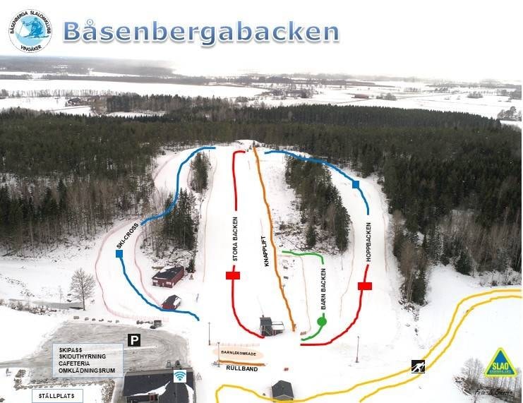 Båsenbergabacken trail map