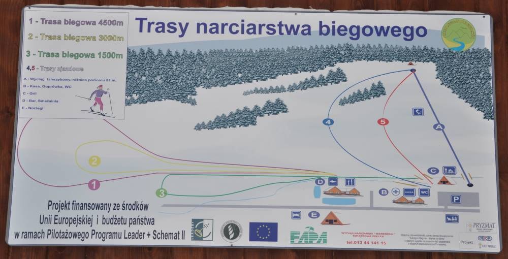 Mareszka – Krempna trail map