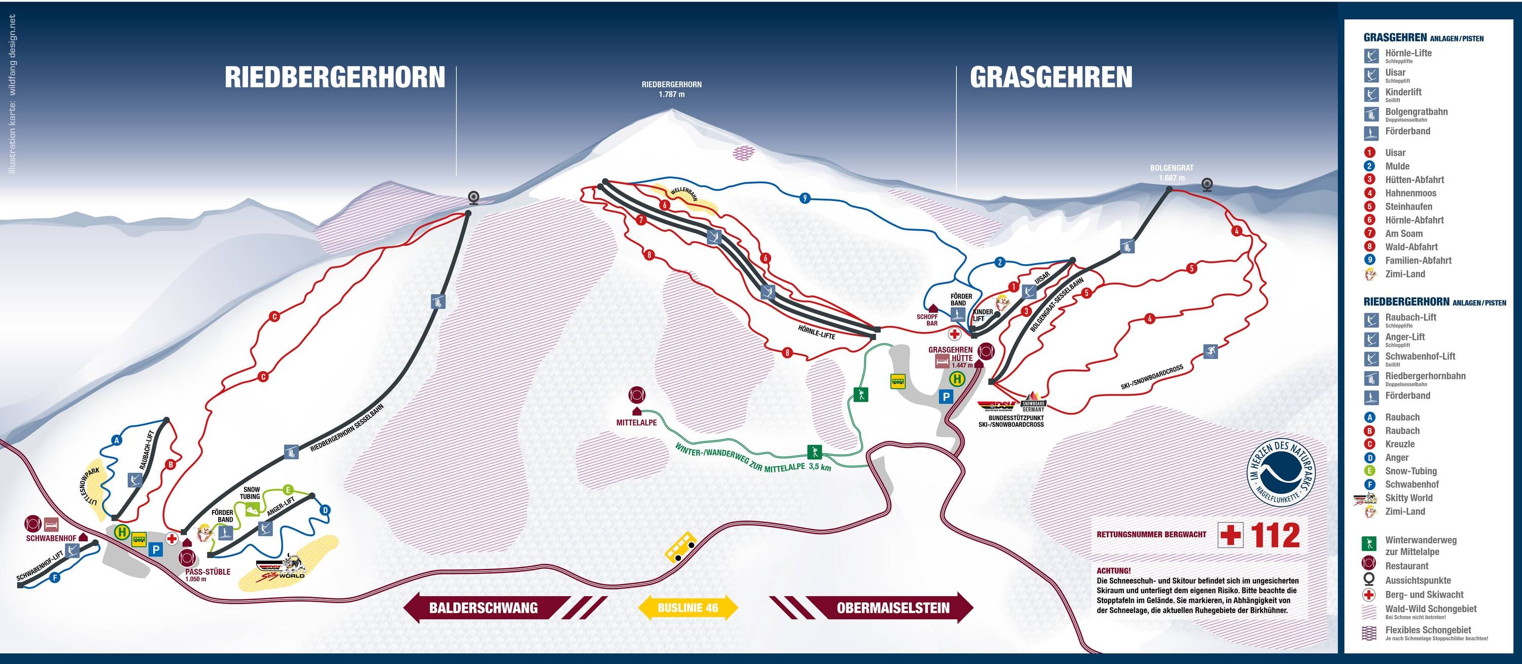 Grasgehren – Bolgengrat trail map