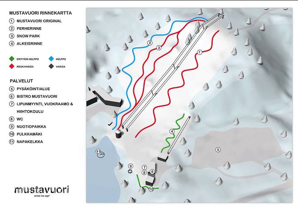 Mustavuori – Tampere trail map