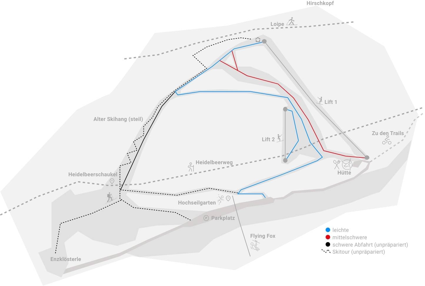 Enzklösterle trail map