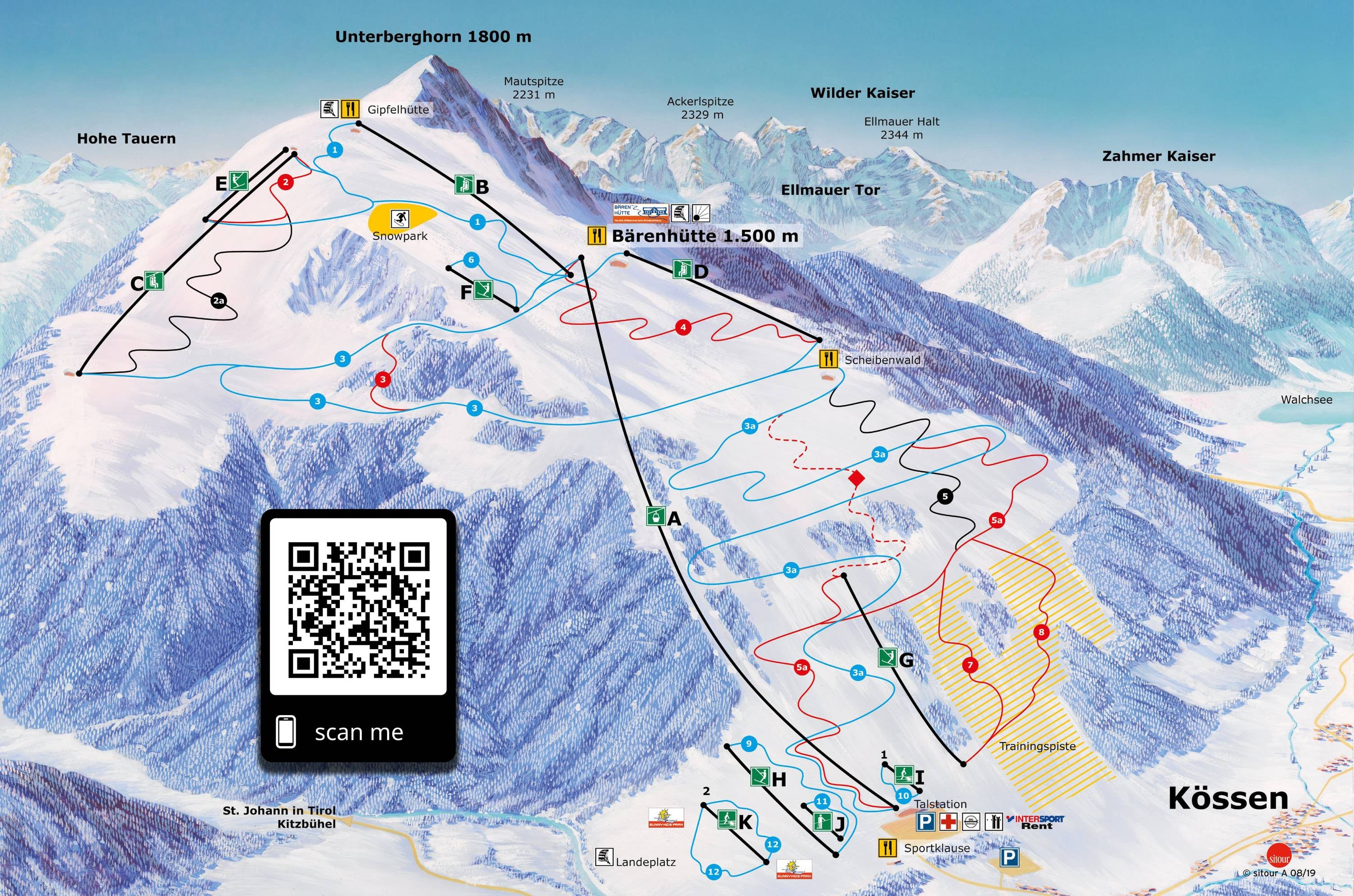 Hochkössen (Unterberghorn) – Kössen trail map