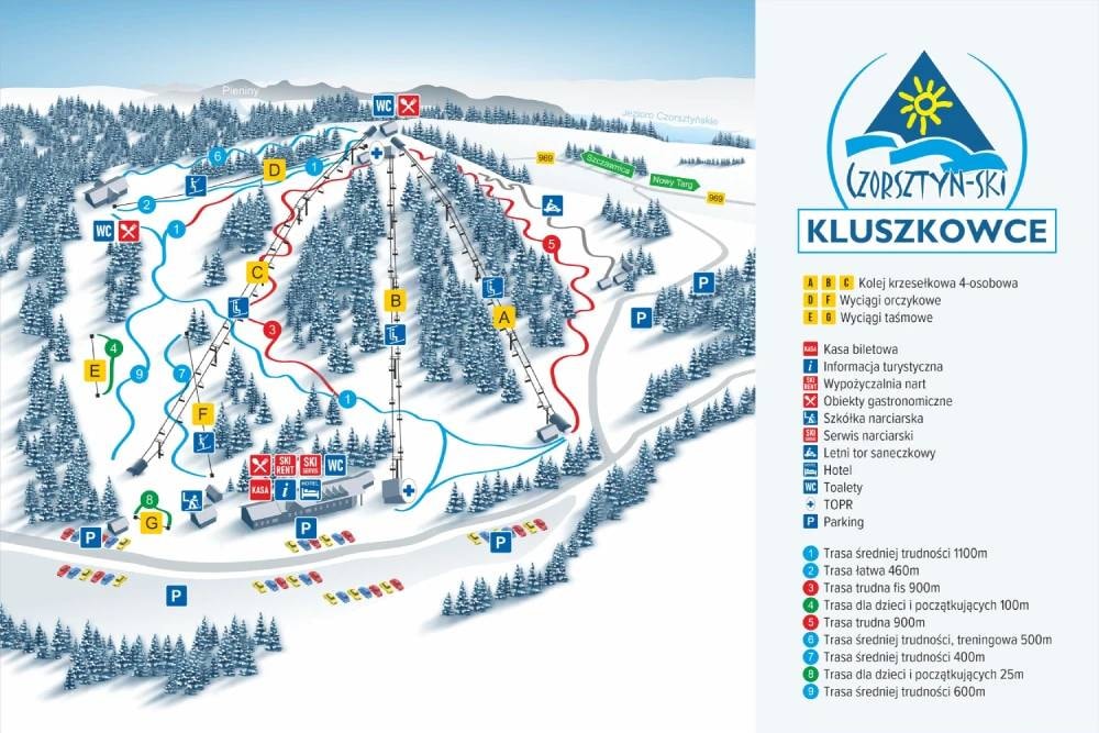 Czorsztyn – Kluszkowce trail map