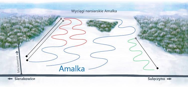 Amalka (Sulęczyno) trail map