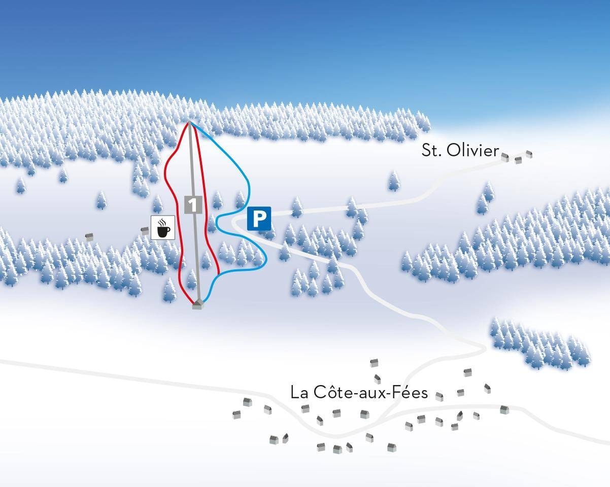 La Côte-aux-Fées trail map