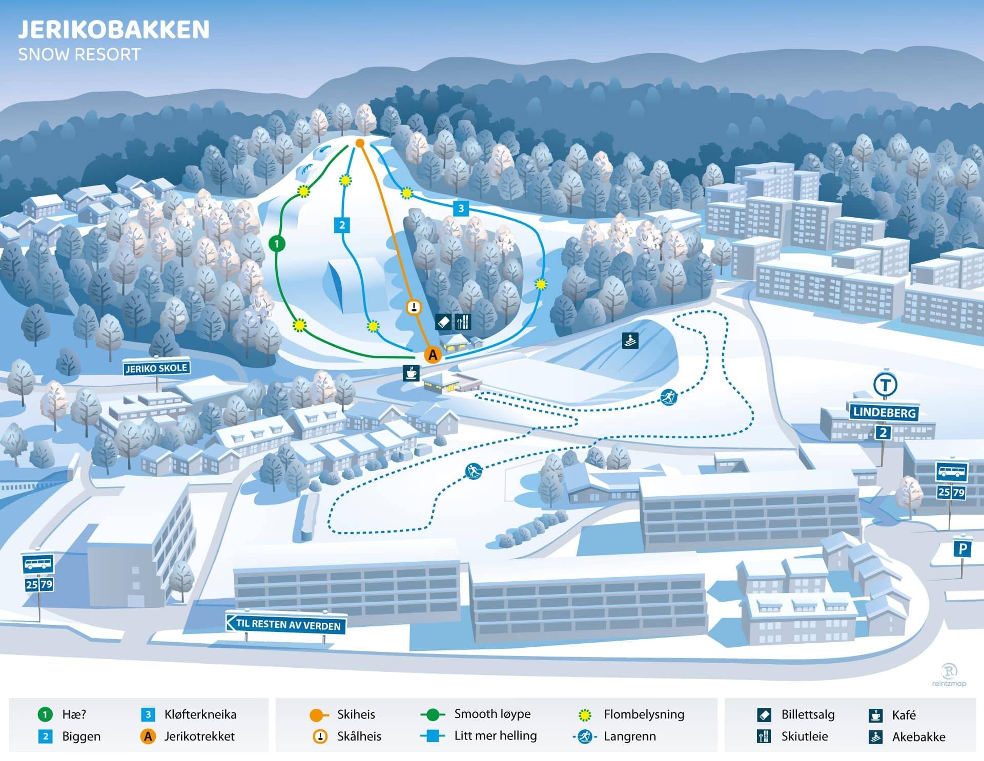 Jerikobakken – Oslo trail map