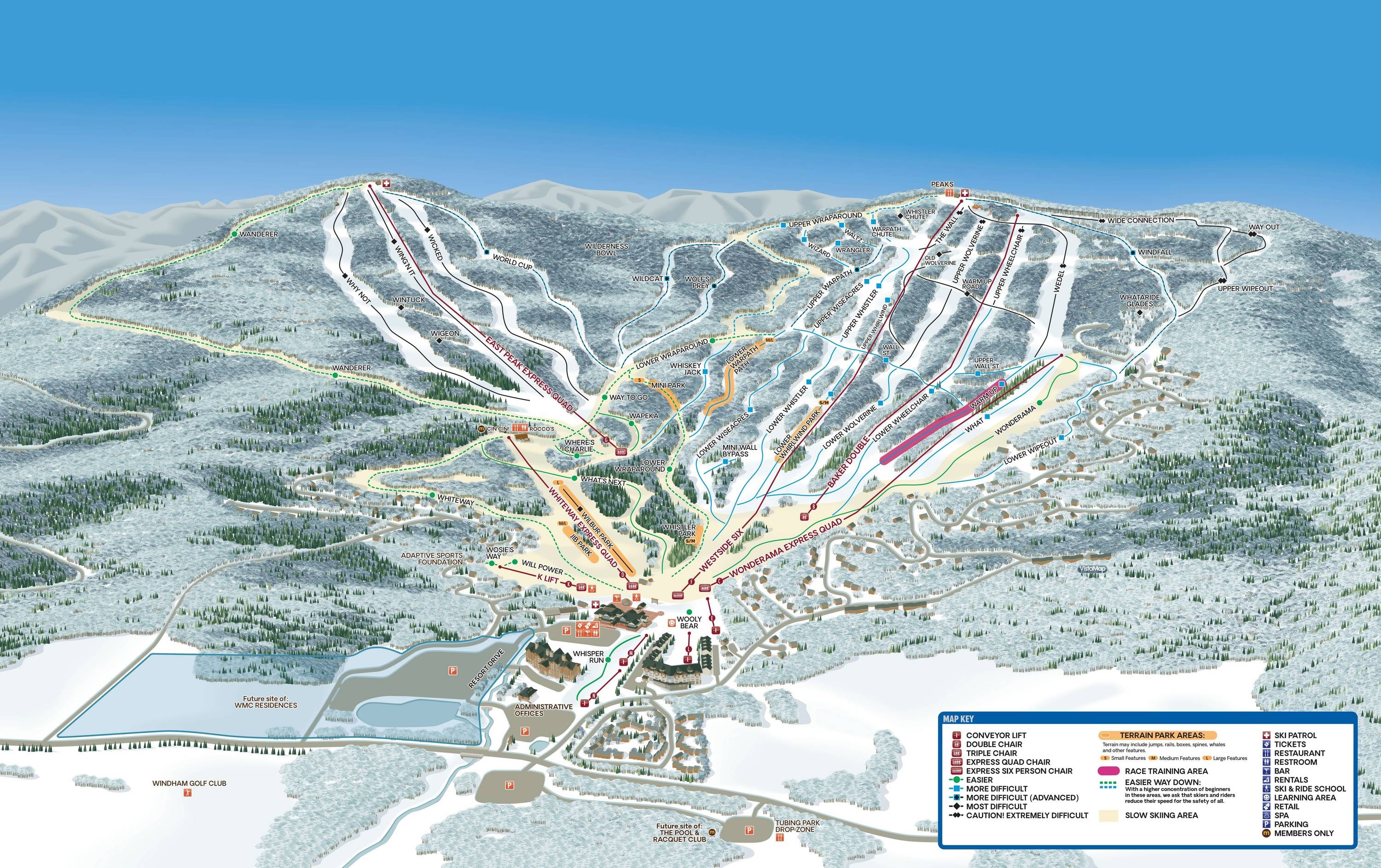 Windham Mountain trail map