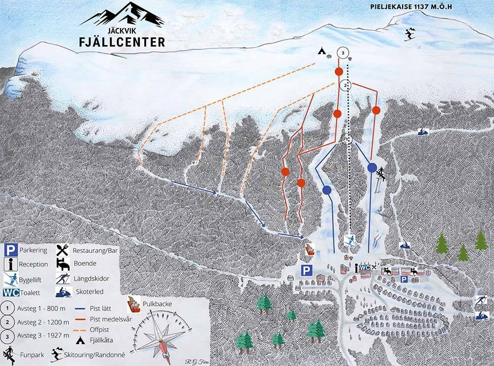 Jäckvik trail map