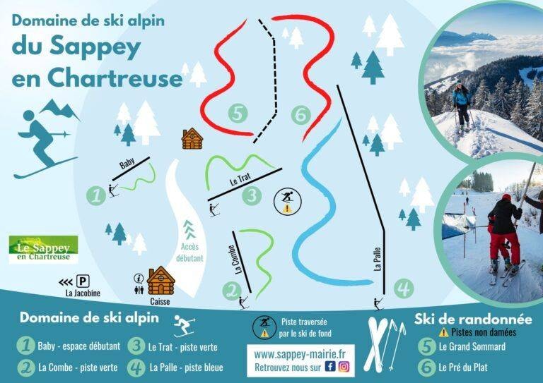 Le Sappey en Chartreuse trail map