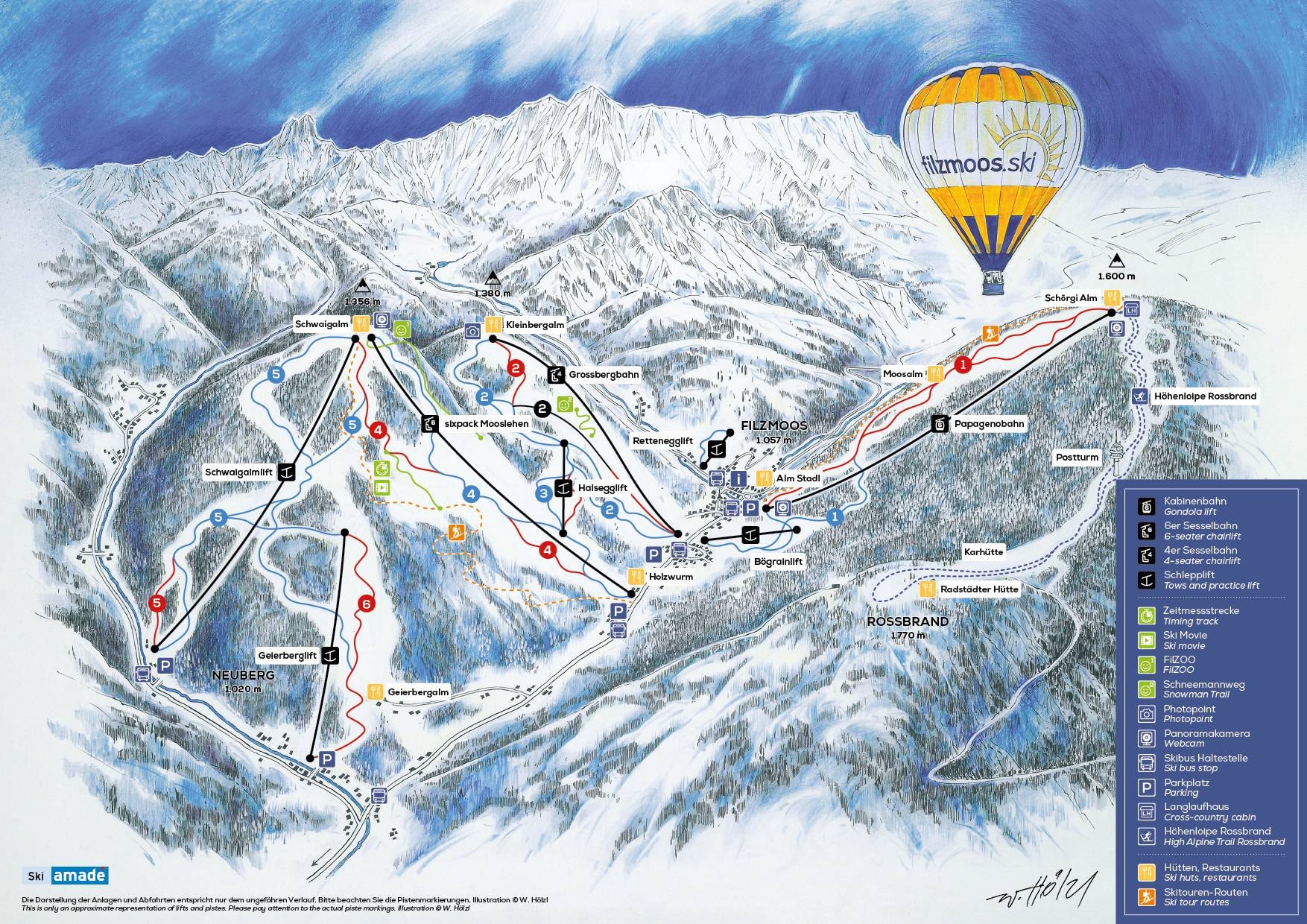 Filzmoos trail map