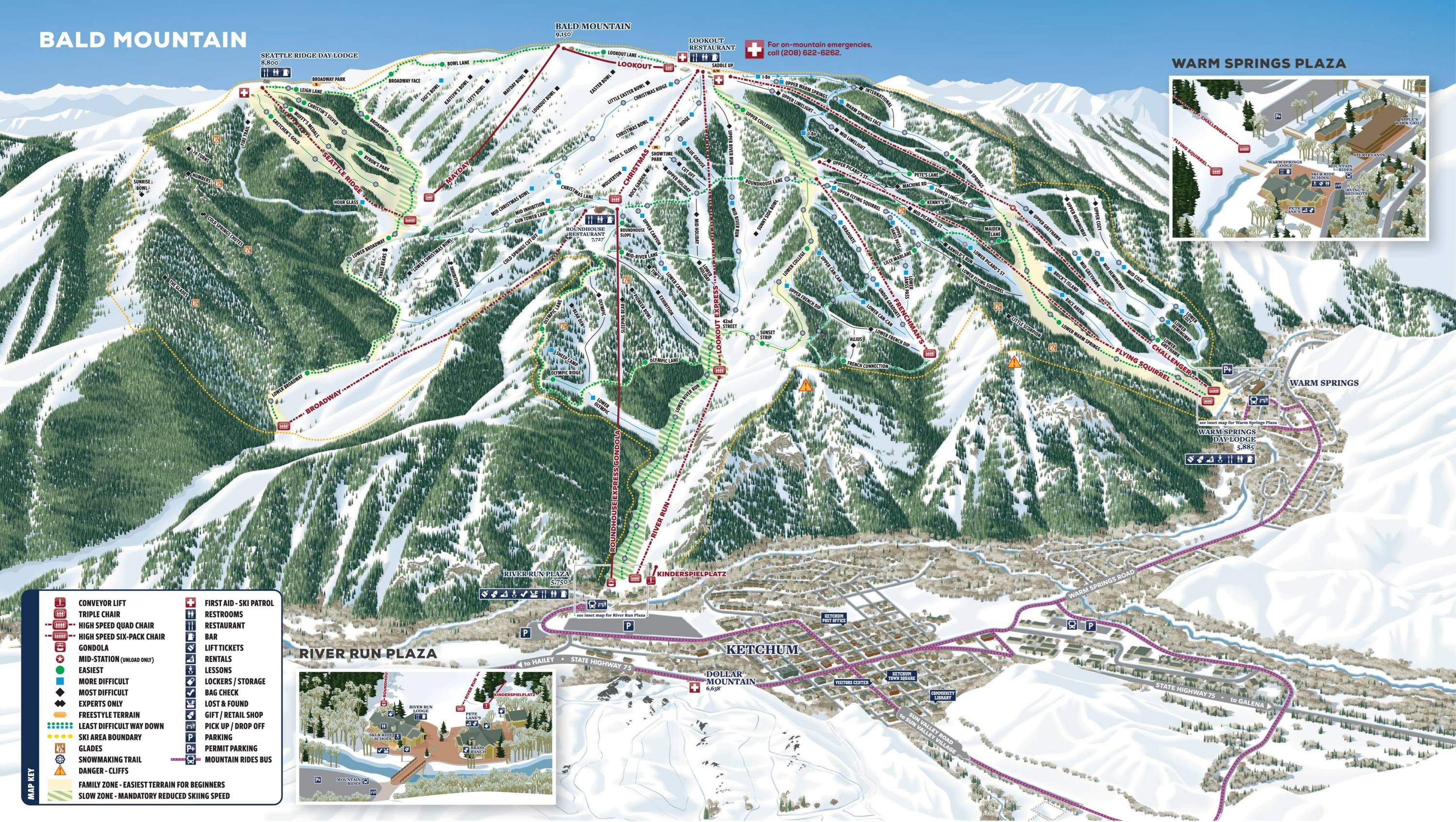 Bald Mountain – Sun Valley trail map