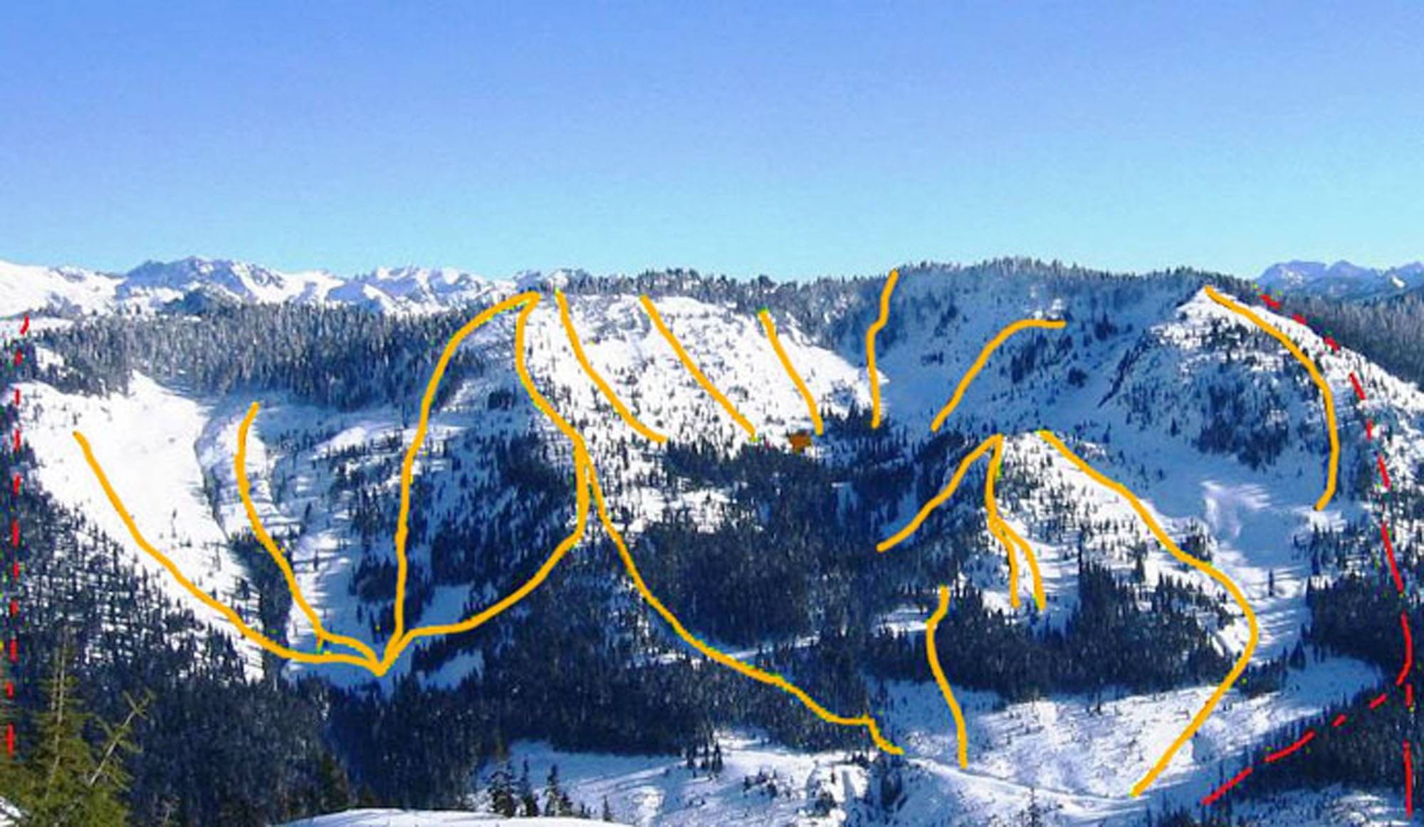 Cascade Powder Guides trail map