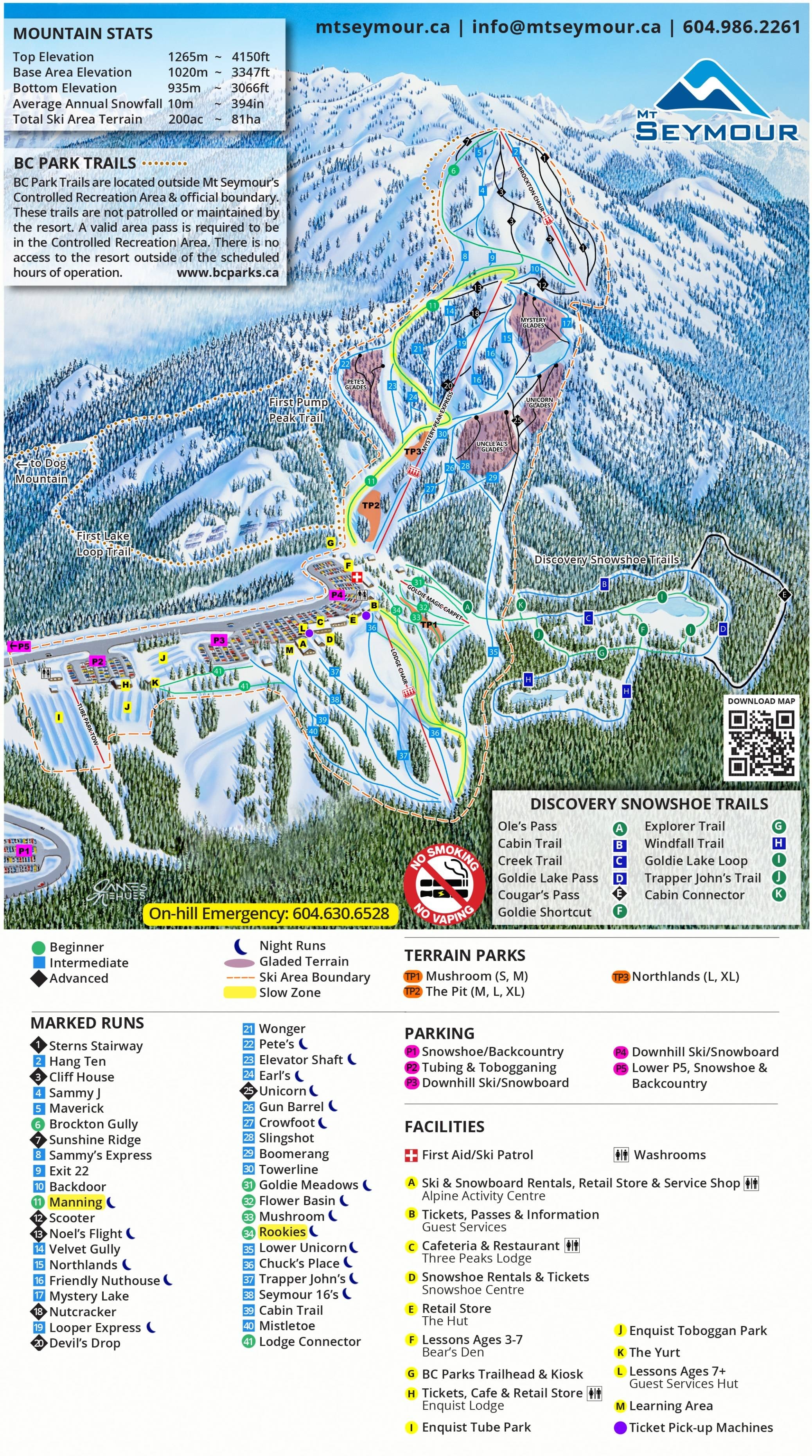 Mount Seymour trail map