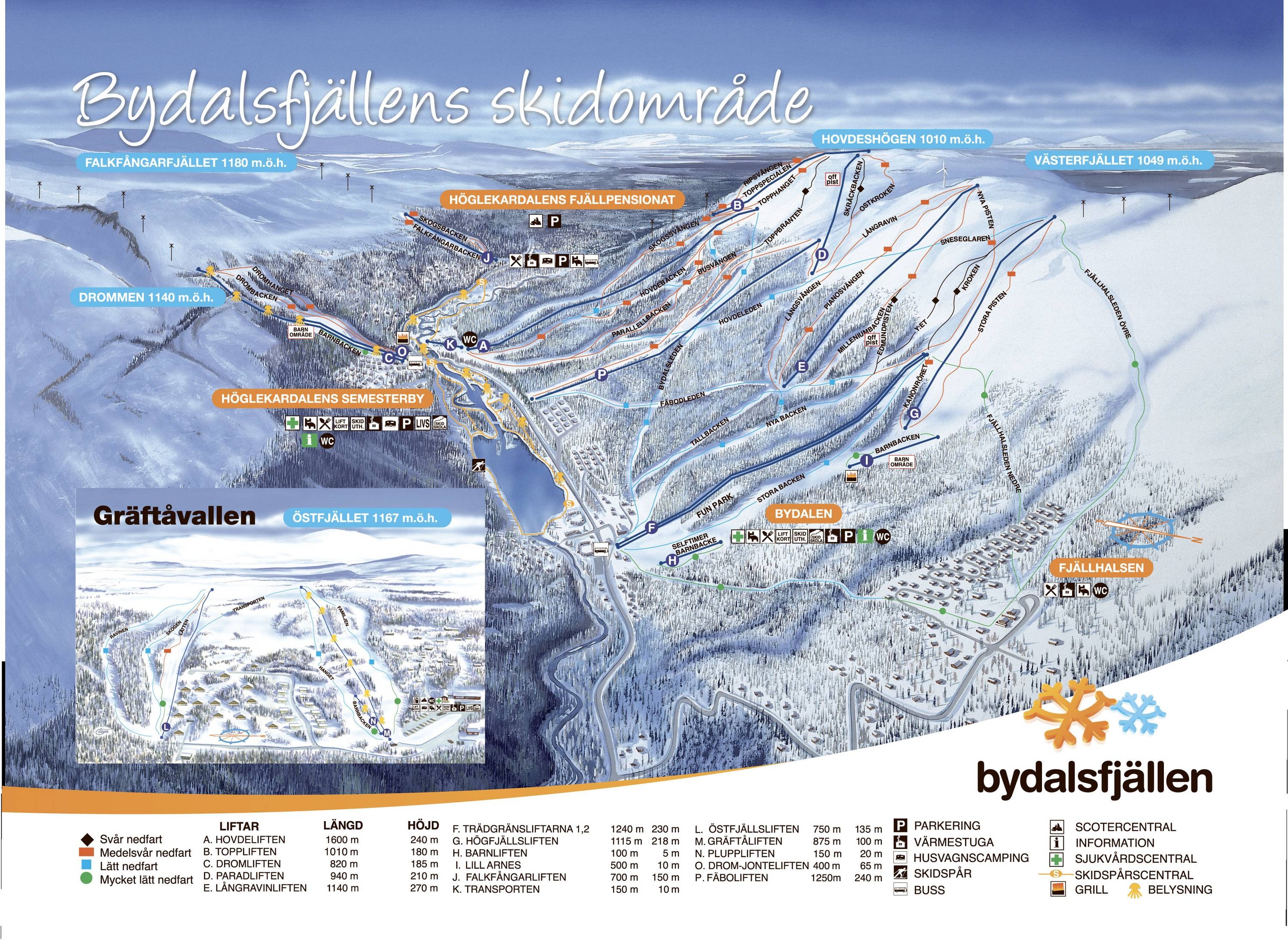 Bydalsfjällen – Bydalen trail map