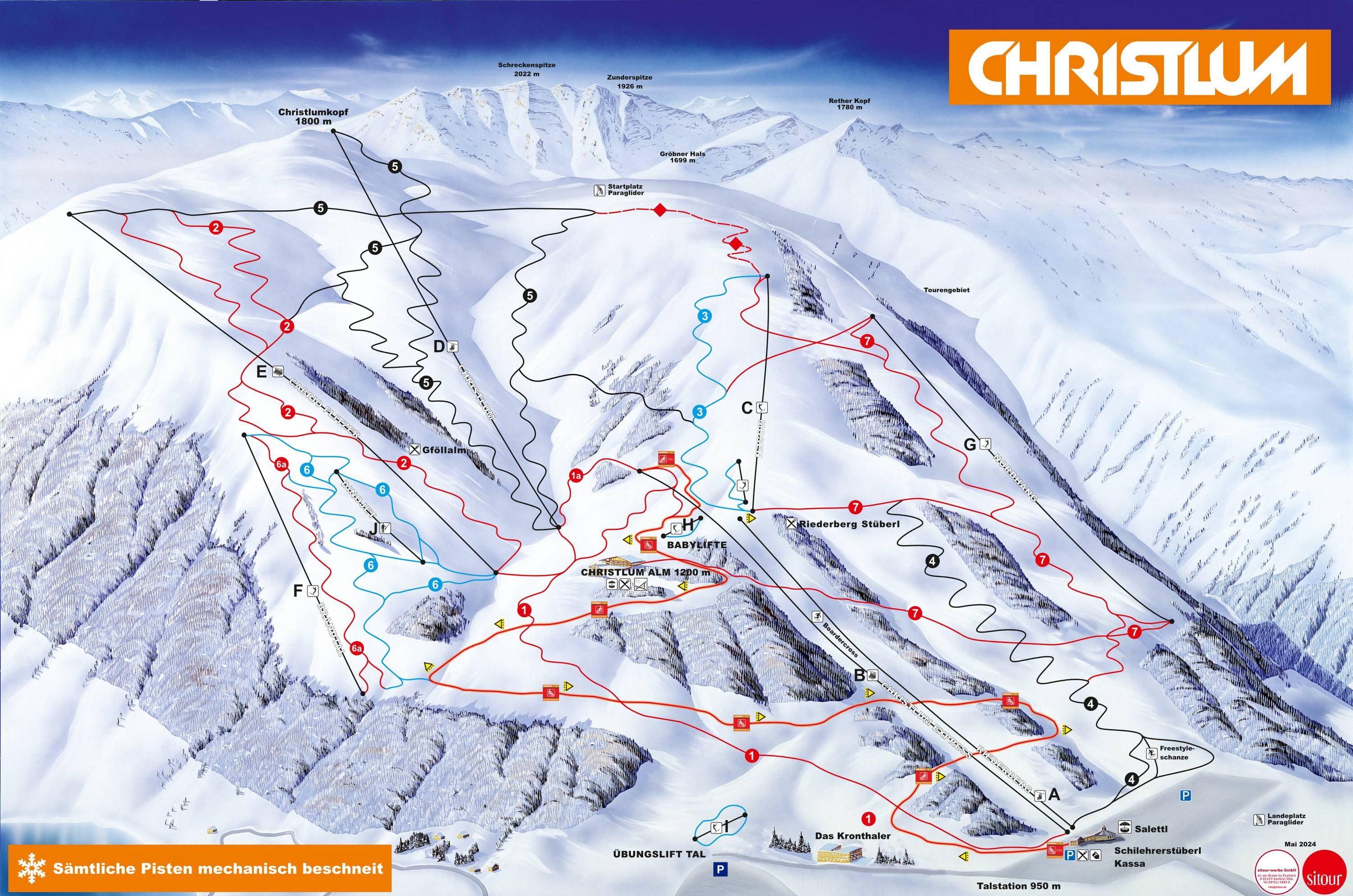 Christlum – Achenkirch trail map