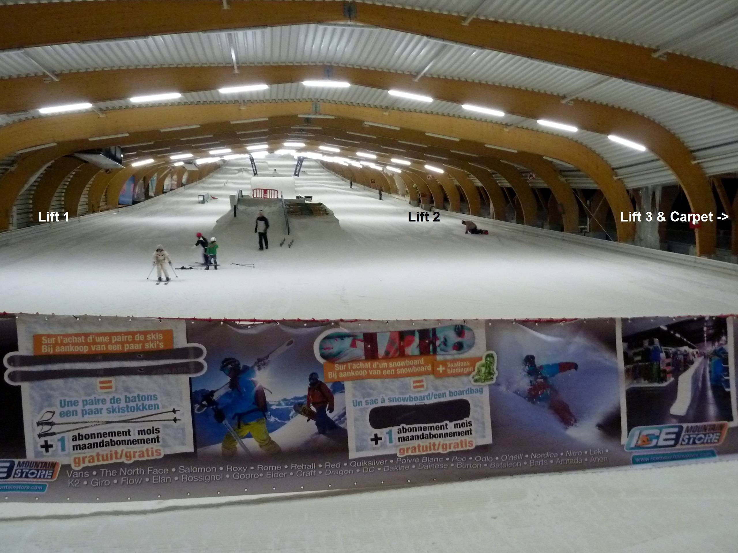 Indoor ski area Ice Mountain trail map