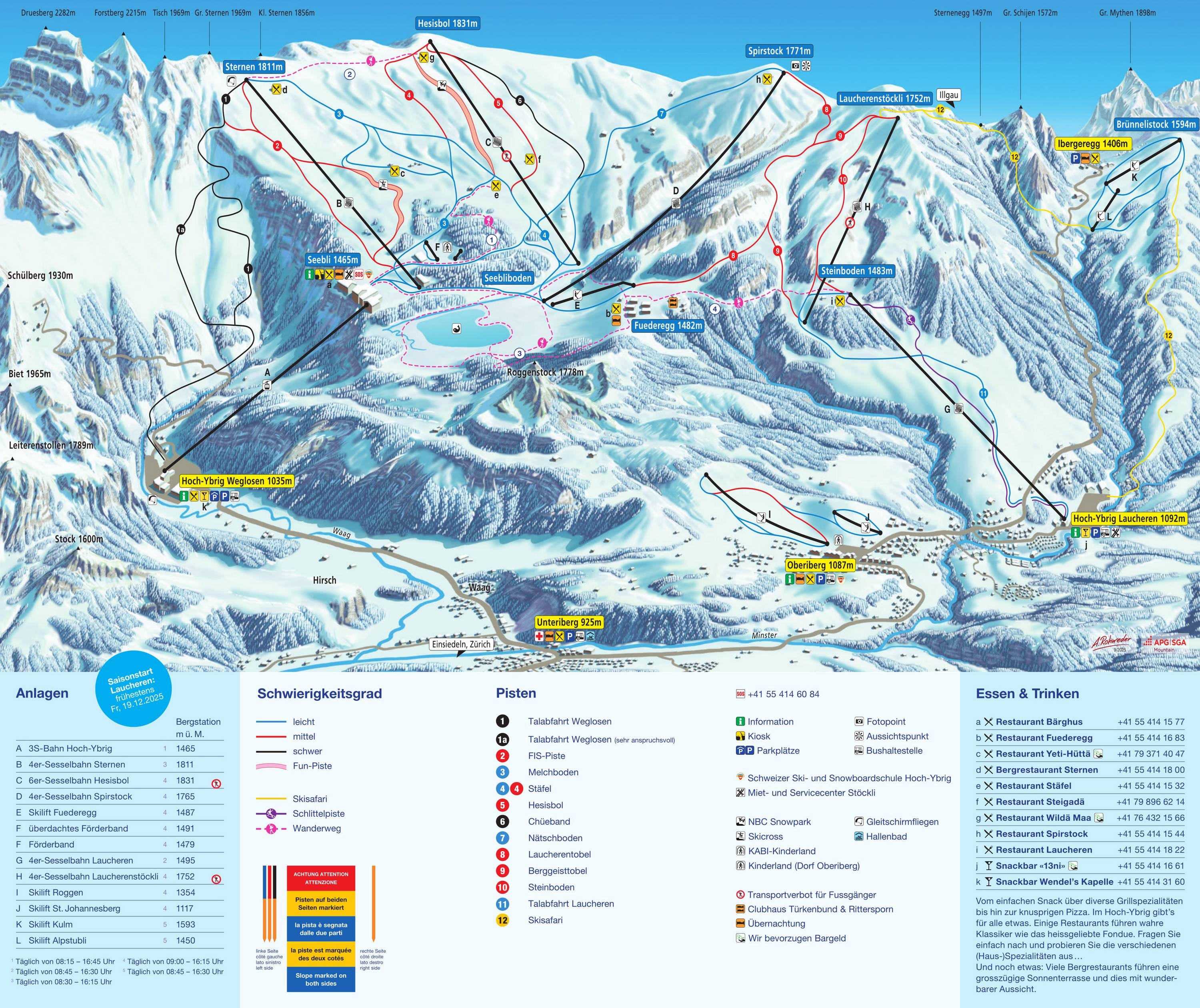 Oberiberg trail map