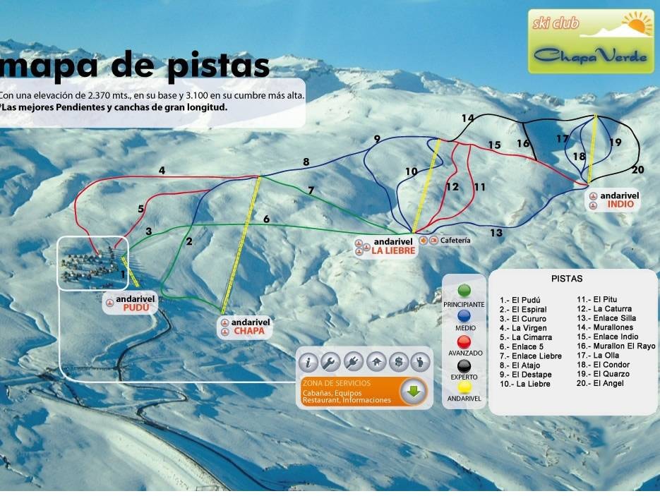 Chapa Verde trail map
