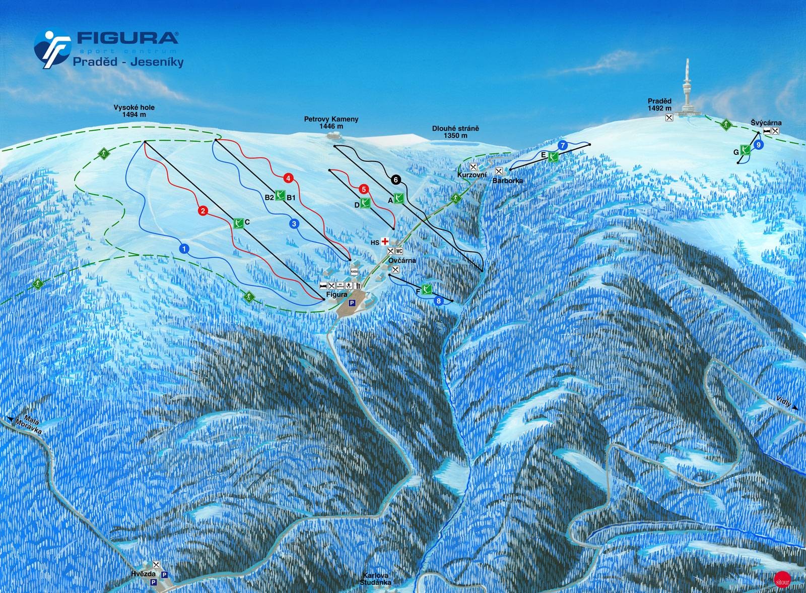 Praděd – Figura trail map