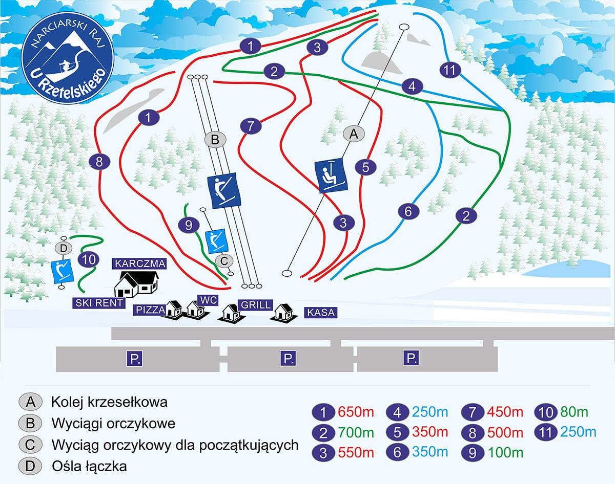 Nartraj – Chrzanów trail map