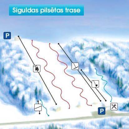Siguldas Pilsētas trail map
