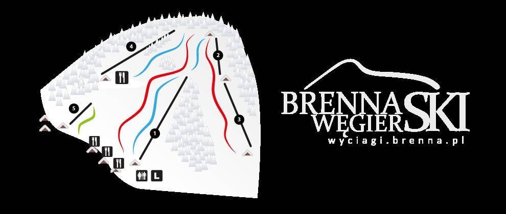 Węgierski – Brenna trail map