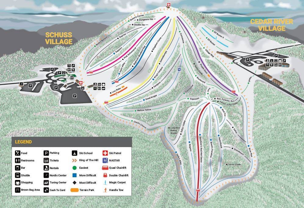 Shanty Creek Resorts – Schuss Mountain trail map