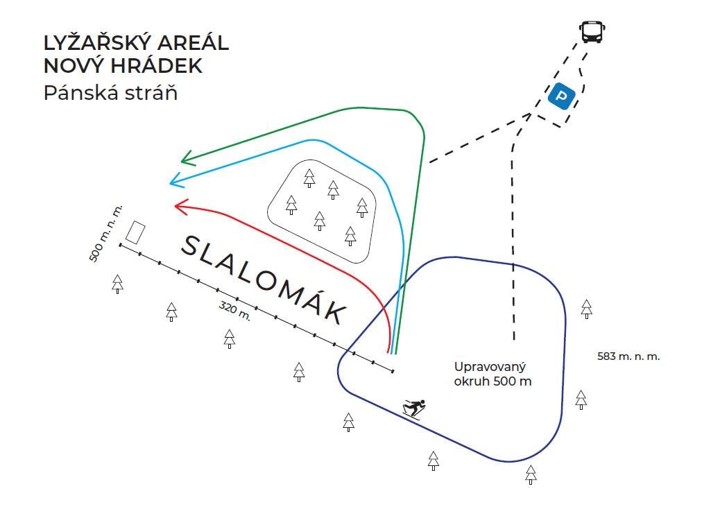 Nový Hrádek trail map