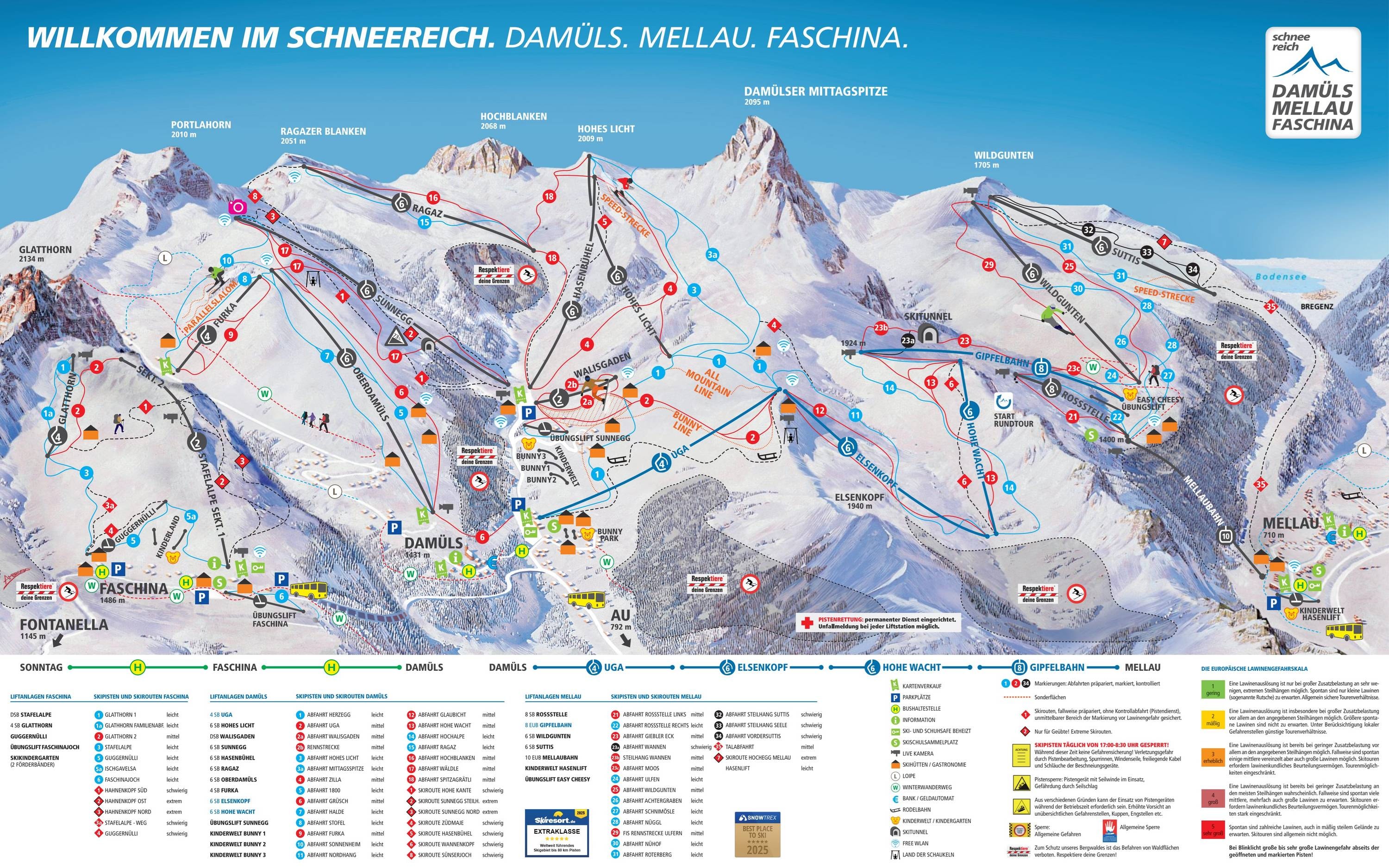 Faschina (Fontanella) trail map